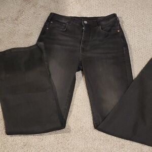 Anthropologie Pilcro The Icon high waisted Flare Jeans black size 28